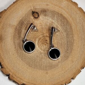 Black Gem Earrings
